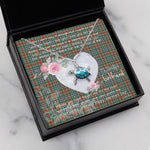 Sea Turtle Necklace Gift for My Beautiful Girlfriend Valentines Necklace Clan Bisset Pattern Tartan Blue Turtle Necklace