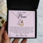 Gift For Mom From Son To My Caring Mum Necklace, Gift For Mother's Day Jewelry Forever Love Necklace