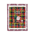 Personalized Gift Tartan Plaid Blanket Clan Buchanan Modern With Funny Santa Snowman Reindeer Merry Christmas Fleece Blanket, Home Living Room, Plaid Blanket, Tartan Blanket, Scottish Blanket, Buffalo fleece blanket, Christmas Blanket