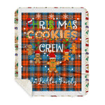 Personalized Gift Tartan Plaid Blanket Clan MacLachlan Ancient With Christmas Cookie Baking Crew Christmas Gift Sherpa Blanket, tartan sherpa blanket,buffalo plaid sherpa blanket,christmas sherpa blanket,Christmas Throw Blanket,green plaid sherpa blanket,green sherpa blanket