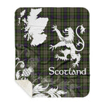 Sherpa Blanket - Tartan Blanket Thistle and Lion Scottish Clan Davidson Tulloch Dress Plaid Blanket, plaid sherpa blanket queen,purple sherpa blanket,queen sherpa blanket,queen size sherpa blanket,red sherpa blanket,scottish tartan blankets,sherpa blanket,sherpa christmas blanket