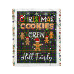 Personalized Gift Tartan Plaid Blanket Clan Hall With Christmas Cookie Baking Crew Christmas Gift Blanket, Plaid Blanket, Christmas Fleece Blanket, Christmas Blanket, Tartan Blanket, Scottish Blanket, Scotland Blanket, Family Name Blanket, Custom Blanket, Personalized Blanket