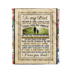 Scotstee Shop - Fleece Blanket - Fathers Day Gift Love A Girl More than Her Dad Fleece Blanket