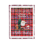 Personalized Gift Tartan Plaid Blanket Clan Meikle With Funny Santa Snowman Reindeer Merry Christmas Fleece Blanket, Home Living Room, Plaid Blanket, Tartan Blanket, Scottish Blanket, Buffalo fleece blanket, Christmas Blanket