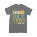 Vintage Since July 1981 Years Old Birthday Gift Birthday Shirt Funny 40th Birthday T Shirts - Scotstee Shop