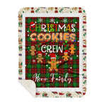 Personalized Gift Tartan Plaid Blanket Clan Kerr Modern With Christmas Cookie Baking Crew Christmas Gift Sherpa Blanket, tartan sherpa blanket,buffalo plaid sherpa blanket,christmas sherpa blanket,Christmas Throw Blanket,green plaid sherpa blanket,green sherpa blanket