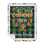 Personalized Gift Tartan Plaid Blanket Clan Purves With Christmas Cookie Baking Crew Christmas Gift Sherpa Blanket, tartan sherpa blanket,buffalo plaid sherpa blanket,christmas sherpa blanket,Christmas Throw Blanket,green plaid sherpa blanket,green sherpa blanket