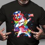 Scotstee Shop - Dabbing Unicorn 4th of July Shirts Girls Kids Women American 4th Of July Shirt Unicorn 4th Of July Shirt