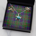 Sea Turtle Necklace To My Beautiful Soulmate Necklace In Your Eyes I Have Found My Home Clan Stewart of Appin Hunting Tartan Blue Turtle Necklace
