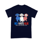 Scotstee Shop - Dachshund Red White Blue Sunglasses USA American Flag 4th Of July Shirt 4th of July Dachshund Shirt