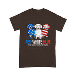Scotstee Shop - Dachshund Red White Blue Sunglasses USA American Flag 4th Of July Shirt 4th of July Dachshund Shirt