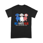 Scotstee Shop - Dachshund Red White Blue Sunglasses USA American Flag 4th Of July Shirt 4th of July Dachshund Shirt