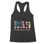 Dad Myth Legend Gifts Lineman Dad American Flag Women's Tank Top - Scotstee Shop