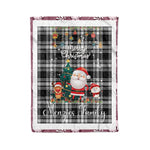 Personalized Gift Tartan Plaid Blanket Clan Menzies Modern With Funny Santa Snowman Reindeer Merry Christmas Fleece Blanket, Home Living Room, Plaid Blanket, Tartan Blanket, Scottish Blanket, Buffalo fleece blanket, Christmas Blanket