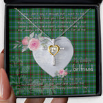 Gift For My Beautiful Girlfriend Necklace Valentine Necklace Clan Duncan of Sketraw Tartan Cross Dancing Necklace Scottish Tartan Jewelry