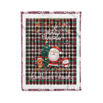 Personalized Gift Tartan Plaid Blanket Clan Borthwick Ancient With Funny Santa Snowman Reindeer Merry Christmas Fleece Blanket, Home Living Room, Plaid Blanket, Tartan Blanket, Scottish Blanket, Buffalo fleece blanket, Christmas Blanket