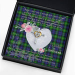 Gift For My Beautiful Girlfriend Necklace Valentine Necklace Clan Gordon Tartan Cross Dancing Necklace Scottish Tartan Jewelry