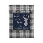 Scotstee Shop Tartan Plaid Christmas Fleece Blankets Clan Sandilands Grey Plaid Blanket