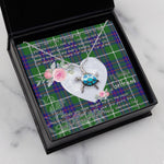 Sea Turtle Necklace Gift for My Beautiful Girlfriend Valentines Necklace Clan MacIntyre Hunting Modern Tartan Blue Turtle Necklace