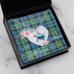 Sea Turtle Necklace Gift for My Beautiful Girlfriend Valentines Necklace Clan Arbuthnott Hunting Tartan Blue Turtle Necklace