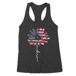 Daisy USA American Flag 4th of July Patriotic Flower Vintage Women's Tank Top - Scotstee Shop