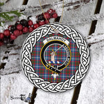 Dalmahoy Tartan Ornament,  ceramic ornament, personalized christmas ornaments, christmas tree ornaments, christmas door decorations, Plaid Ornament, Tartan Ceramic Ornament