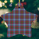 Dalmahoy Tartan Ornament Star Ornament, Christmas Star Decorations, ceramic ornament, Plaid Star Ceramic Ornament, Christmas Ornament Decorations Gift