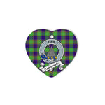 Dalrymple Scottish Clan Badge Plaid Christmas Ornaments Gift Heart Ornament Dalrymple Clan Tartan Ornaments, Plaid Ornament, christmas Ornament, plaid christmas ornament