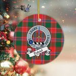 Dalzell Scottish Clan Badge Plaid Ornament Gift. Christmas Tree Ornament Dalzell Clan Tartan Ornament Great Christmas Ornaments Gift - Scotstee Shop