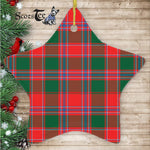 Dalzell Tartan Ornament Star Ornament, Christmas Star Decorations, ceramic ornament, Plaid Star Ceramic Ornament, Christmas Ornament Decorations Gift