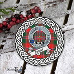 Dalziel Tartan Ornament,  ceramic ornament, personalized christmas ornaments, christmas tree ornaments, christmas door decorations, Plaid Ornament, Tartan Ceramic Ornament
