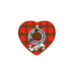 Darroch Scottish Clan Badge Plaid Christmas Ornaments Gift Heart Ornament Darroch Clan Tartan Ornaments, Plaid Ornament, christmas Ornament, plaid christmas ornament