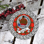 Darroch Tartan Ornament,  ceramic ornament, personalized christmas ornaments, christmas tree ornaments, christmas door decorations, Plaid Ornament, Tartan Ceramic Ornament