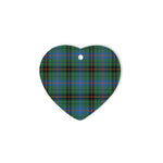 Davidson Ancient Tartan Heart Ornaments, Christmas Tree Ornament, Plaid Christmas Ornaments, Ceramic Heart Christmas Tree Decoration, Christmas Ornament, Plaid Ornament, Tartan Ornament, Buffalo Plaid Ornament
