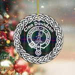 Davidson Clan Tartan Crest Badge Plaid Ornament Gift. Christmas Tree Ornament Tartan Ornament Great Christmas Ornaments Gift - Scotstee Shop