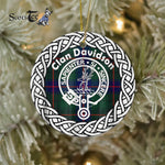 Davidson Clan Tartan Crest Badge Plaid Ornament Gift. Christmas Tree Ornament Tartan Ornament Great Christmas Ornaments Gift - Scotstee Shop