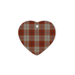 Davidson Dress Dancers Tartan Heart Ornaments, Christmas Tree Ornament, Plaid Christmas Ornaments, Ceramic Heart Christmas Tree Decoration, Christmas Ornament, Plaid Ornament, Tartan Ornament, Buffalo Plaid Ornament