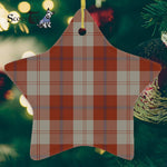 Davidson Dress Dancers Tartan Ornament Star Ornament, Christmas Star Decorations, ceramic ornament, Plaid Star Ceramic Ornament, Christmas Ornament Decorations Gift