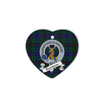 Davidson Scottish Clan Badge Plaid Christmas Ornaments Gift Heart Ornament Davidson Clan Tartan Ornaments, Plaid Ornament, christmas Ornament, plaid christmas ornament