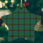 Davidson Tartan Ornament Star Ornament, Christmas Star Decorations, ceramic ornament, Plaid Star Ceramic Ornament, Christmas Ornament Decorations Gift
