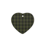 Davidson Tulloch Dress Tartan Heart Ornaments, Christmas Tree Ornament, Plaid Christmas Ornaments, Ceramic Heart Christmas Tree Decoration, Christmas Ornament, Plaid Ornament, Tartan Ornament, Buffalo Plaid Ornament