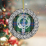 Davison Tartan Ornament,  ceramic ornament, personalized christmas ornaments, christmas tree ornaments, christmas door decorations, Plaid Ornament, Tartan Ceramic Ornament