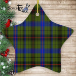 Dawson Tartan Ornament Star Ornament, Christmas Star Decorations, ceramic ornament, Plaid Star Ceramic Ornament, Christmas Ornament Decorations Gift