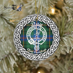Day Tartan Ornament,  ceramic ornament, personalized christmas ornaments, christmas tree ornaments, christmas door decorations, Plaid Ornament, Tartan Ceramic Ornament