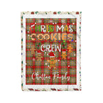 Personalized Gift Tartan Plaid Blanket Clan Chattan With Christmas Cookie Baking Crew Christmas Gift Blanket, Plaid Blanket, Christmas Fleece Blanket, Christmas Blanket, Tartan Blanket, Scottish Blanket, Scotland Blanket, Family Name Blanket, Custom Blanket, Personalized Blanket