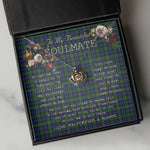 To My Beautiful Soulmate Necklace In Your Eyes I Have Found My Home Clan MacEwen Hunting Tartan Crown Pendant Necklace