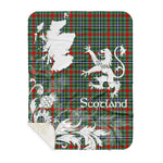 Sherpa Blanket - Tartan Blanket Thistle and Lion Scottish Clan Bisset Pattern Plaid Blanket, plaid sherpa blanket queen,purple sherpa blanket,queen sherpa blanket,queen size sherpa blanket,red sherpa blanket,scottish tartan blankets,sherpa blanket,sherpa christmas blanket