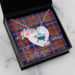 Sea Turtle Necklace Gift for My Beautiful Girlfriend Valentines Necklace Clan Pennycook Tartan Blue Turtle Necklace