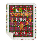 Personalized Gift Tartan Plaid Blanket Clan Blackford With Christmas Cookie Baking Crew Christmas Gift Sherpa Blanket, tartan sherpa blanket,buffalo plaid sherpa blanket,christmas sherpa blanket,Christmas Throw Blanket,green plaid sherpa blanket,green sherpa blanket