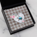 Sea Turtle Necklace Gift for My Beautiful Girlfriend Valentines Necklace Clan Borthwick Tartan Blue Turtle Necklace